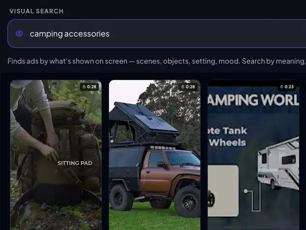 AdSee visual search results